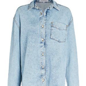 WEWOREWHAT Denim Boyfriend Shirt M/L